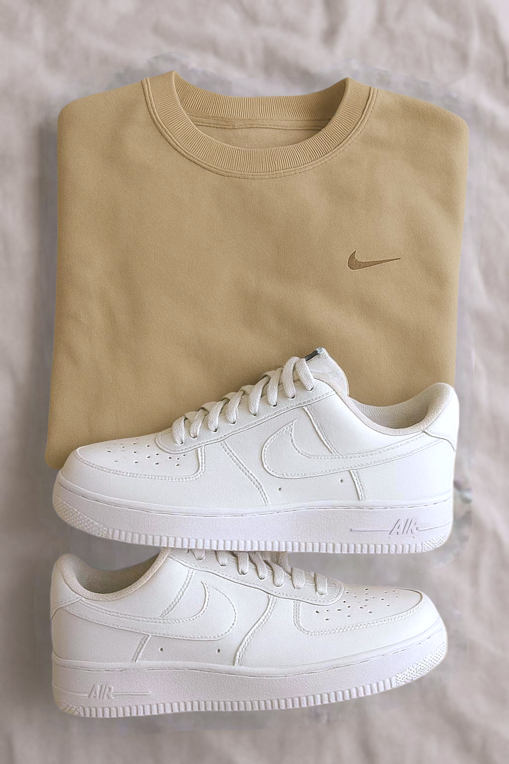 The Ultimate Nike Duo - Air Force 1 & Nude Nike Sweater